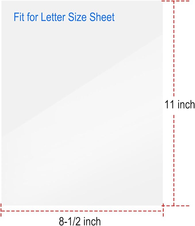 Rayson Clear Binding Cover - 7 mil Polypropylene, 8-1/2 × 11 inches, Durable Un-Punched Plastic Presentation Covers, 100-Pack (PP2100C)