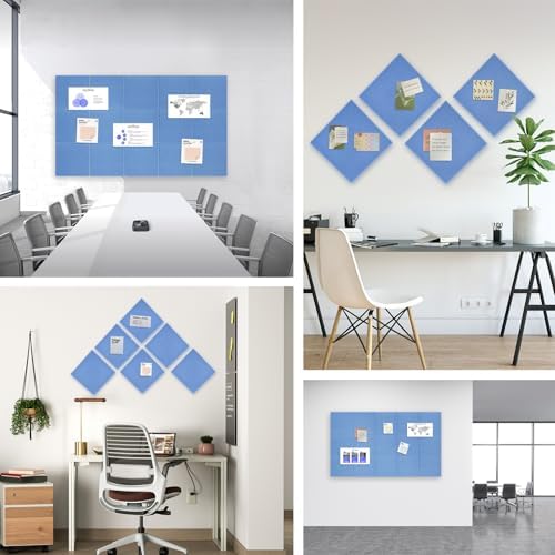 48" x 36" Large Felt Bulletin Board 1/2" Thick, Sky Blue