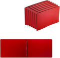Fiberboard Binder Folder, Sheet Size 11" x 17", with 3" Capacity 220mm Long Metal Prong Paper Fastener, for Pressboard Report Cover, Red, 8 per Box