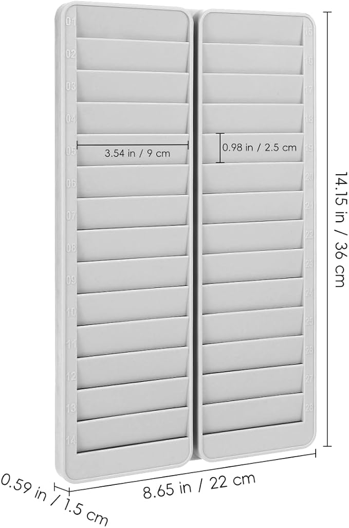 SHINEOFI 28 Slots Time Card Holder Rack Wall Mounted Office Attendance