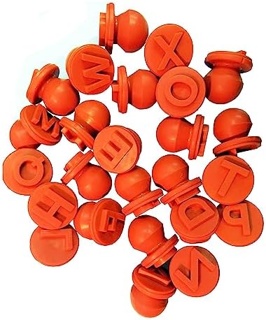 READY 2 LEARN Easy Grip Dough and Paint Stampers - Uppercase Alphabet - Set of 27 - Ages 2+ - Easy to Hold Letter Stamps for Kids