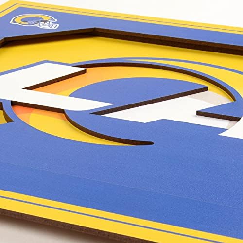 YouTheFan NFL Los Angeles Rams 3D Logo Series Wall Art