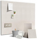 Felt Bulletin Board Tiles 48" x 36", Large Pin Board Wall Organizer Alternative, Self Adhesive Felt Wall Panels with 50 Push Pins & Storage Pouch for Office, Bedroom and Study Room, Oatmeal