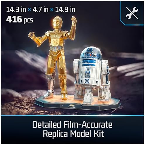 4D Build Star Wars C-3PO & R2-D2 Droid 3D Puzzle Model Kit, Room Display