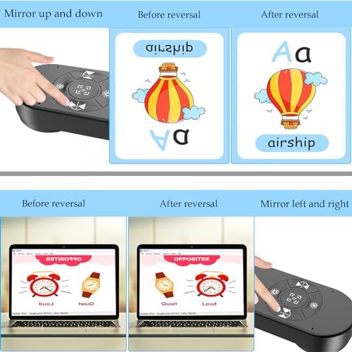 8MP USB Document Camera for Teachers and Classroom for A3 A4 Size with Dual Mic, 3-Level LED Light, Up and Down, Left and Right Image Inversion, for Distance Teaching & Learning