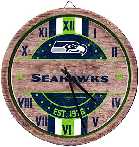 FOCO NFL Wooden Barrel Wall Clock