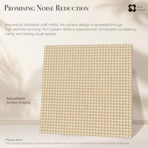 Soon Global Acoustic Wall Panels, Cane Lattice