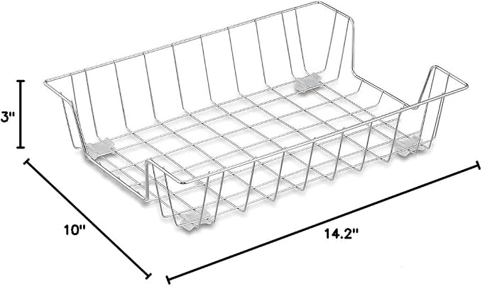 Staples Front‑Loading Letter Tray, Chrome Steel, 3‑Pack – Stackable Metal Desktop Organizer for Office Paper & Files