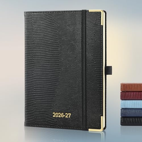Planner 2026-2027 Weekly & Monthly Planner with Hourly Time Slots, 18 Month Academic Calendar July 2026 – Dec 2027, Vertical Layout, Monthly Tabs, Hardcover Business Agenda, Black