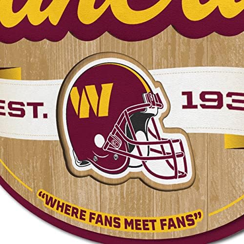 YouTheFan NFL Washington Commanders Fan Cave Sign for Office, Team Colors