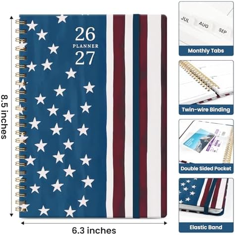 Planner 2026-2027, Monthly & Weekly Jul 2026-Jun 2027 Calendar Planner
