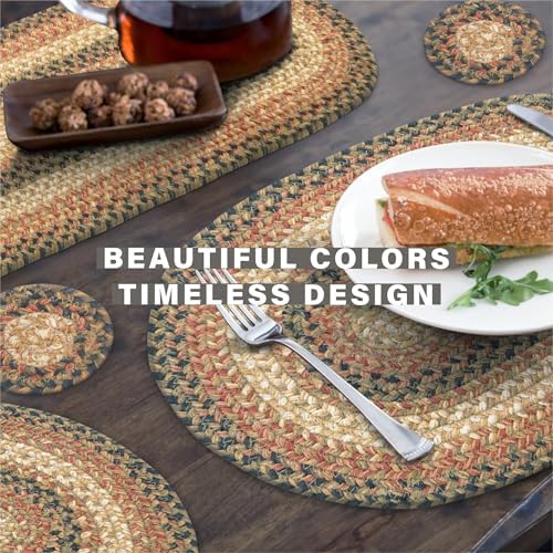 Homespice Russet Jute Braided Table Runner, Rect 8x28 Set of 2
