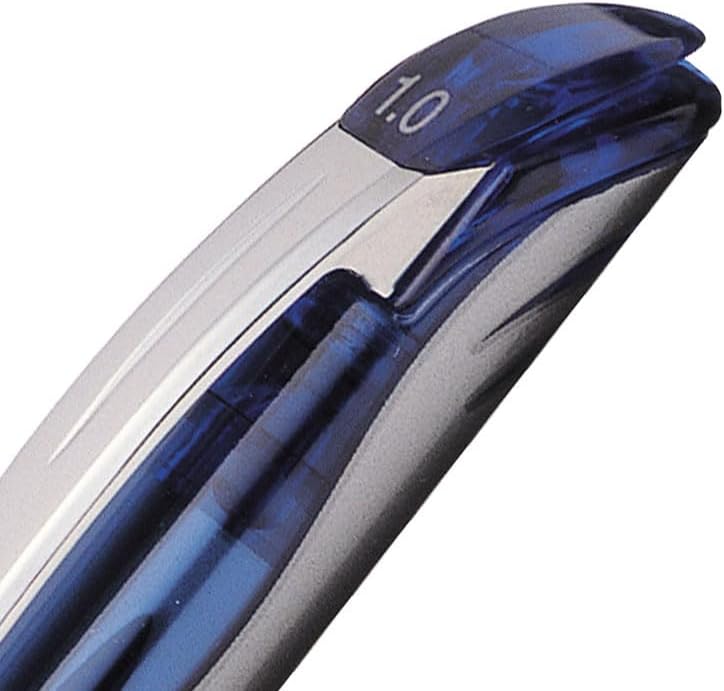 Pentel EnerGel Deluxe Liquid Gel Pen, Bold Line, Metal Tip, Blue Ink, Box of 12 (BL60-C)