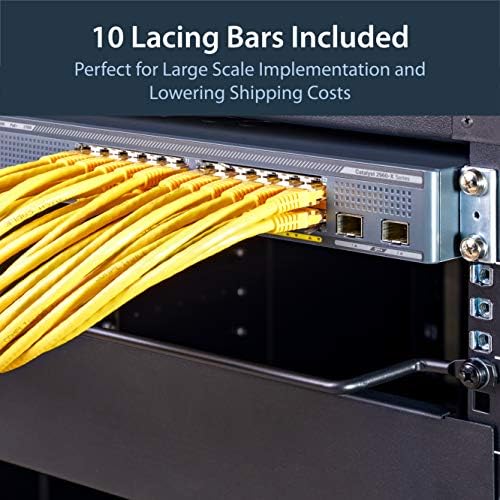 StarTech 10-Pack Lacing Bar with 2in Offset for 19in Rack (CMLB102)