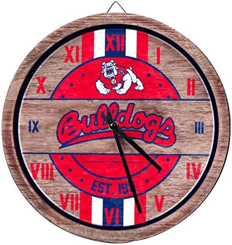 FOCO NCAA Wooden Barrel Wall Clock