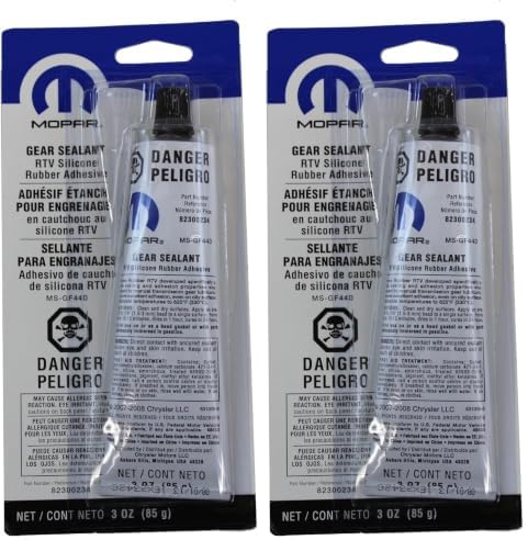 Chrysler 82300234AB Genuine Accessories 82300234 RTV Silicone Rubber Sealant - 3 oz. Tube (Pack of 2)