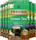 Twinings Green Tea with Jasmine, Caffeinated, Tea Bags, 20 CT Box (6 Pack)