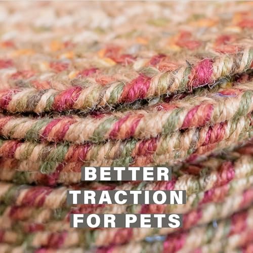 Homespice Harvest Jute Braided Stair Treads, Oval 8x28 Set of 13