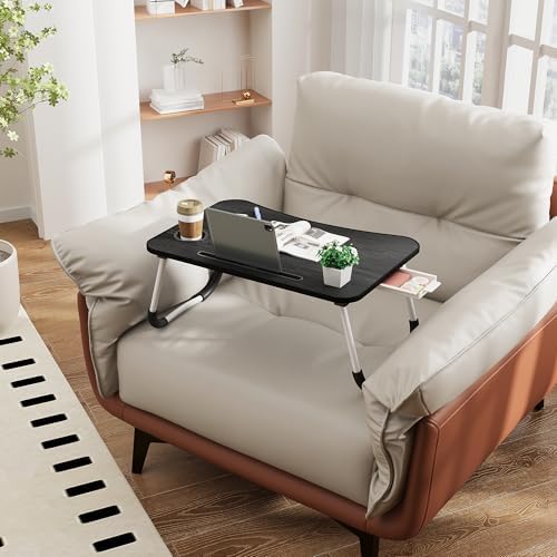 Lap Desk Bed Trays for Eating and Laptops Breakfast in Bed Tray for Sofa/Couch/Study/Reading/Writing with Cup Holder/Drawer On Low Sitting Floor Large Portable Foldable (Black)