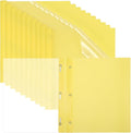 PATIKIL Plastic Report Covers with Prong, 30 Pcs 80 Sheet Clear Front Presentation Binders with 3 Metal Prong Fasteners Report Folder for Resume Documents Files Letter, Yellow