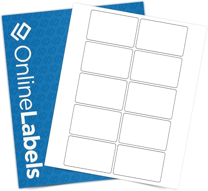 3 x 2 Rectangle Labels - Permanent, White Matte - Wax Melt, Soap, Address Labels - Pack of 2,500 Labels, 250 Sheets - Inkjet/Laser Printers - Online Labels