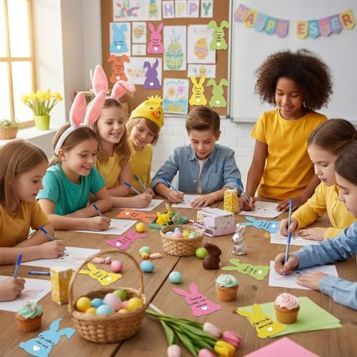 48 Pads 1440 Sheets Easter Bunny Sticky Notes Cute Note Pads Self Adhesive Memo Pad Teachers Gifts Office Supplies Decorations