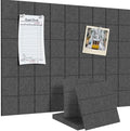 Large Cork Board for Walls 36" x 24", 6 Pack Felt Wall Tiles with Push Pins for Office Home, Pin Board Bulletin Board for Photo Pictures, Dark Gray