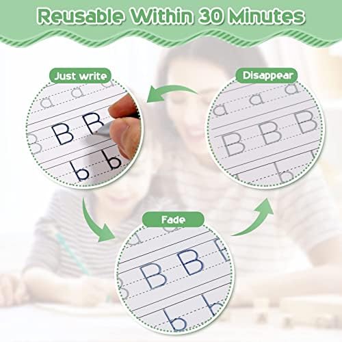 Magical Handwriting Workbooks Handwriting Practice Copybook Aid Magic Pen Reusable Copybook Grooves Template Design for Children Books Suitable for Children's Learning