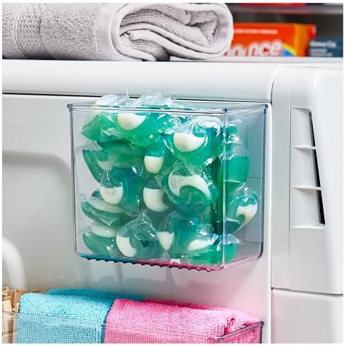 iDesign Magnetic Small Clear Plastic Organizer Bins
