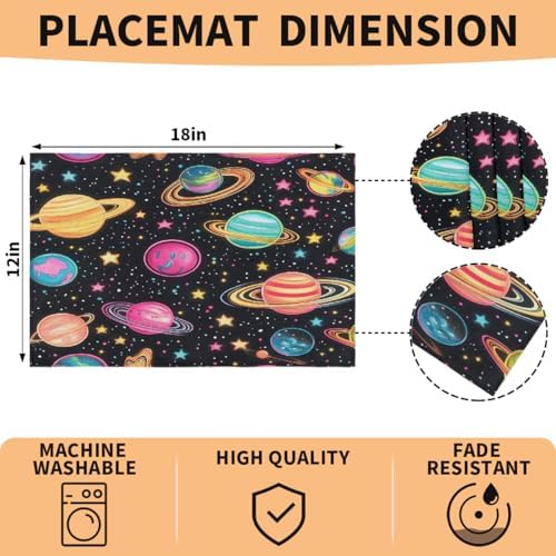 Placemats 12x18 Inch Washable Linen Place Mats Cloth Tables Mats
