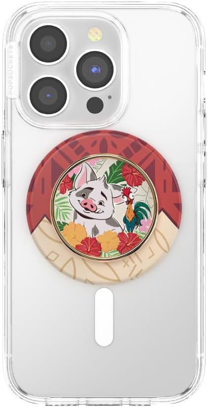 PopSockets Phone Grip for MagSafe, Magnetic Holder- Pua's Paradise | Removable, For Kindle / Android / iPhone, With Magnet, Disney, Mickey Mouse, Minnie, Enamel, Designs
