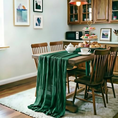 Cheesecloth Table Runner Fall Boho Wedding Birthday Home Decor