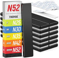 FINDMAG Black Magnetic Strip, Neodymium Magnets, 12 Pack, 2.36x0.39x0.12in