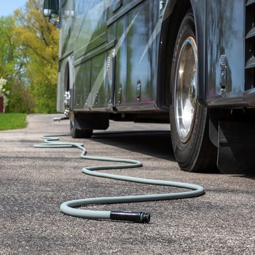 Flexzilla Colors Garden Hose 5/8 in. x 75 ft., Lightweight All-Weather Water Hose, Durable and Flexible, Leak-Free Connections, Slate Gray