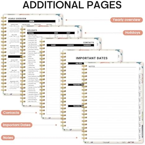 Planner 2026-2027, Monthly & Weekly Jul 2026-Jun 2027 Calendar Planner