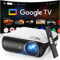 Official Licensed Google TV - HAPPRUN 4K Supported Outdoor Smart Projector