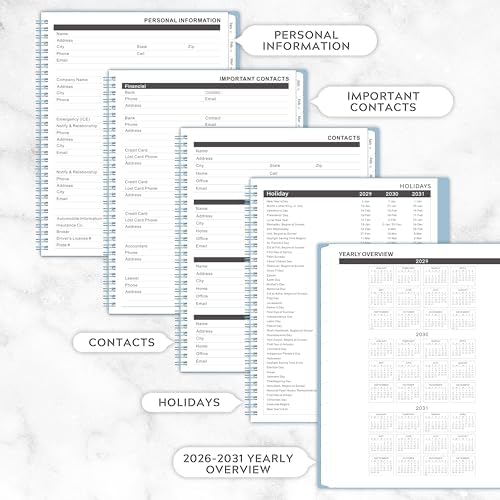 2026-2031 Monthly Planner/Calendar - 5 Year Planner