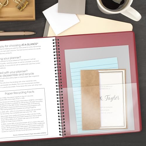 AT-A-GLANCE 2027 Appointment Book Planner, Weekly, 8.25" x 11", Red (709401327)