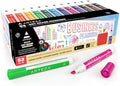ARTEZA Dry Erase Markers, 52 Pack, 12 Assorted Colors, Low-Odor Whiteboard Markers with Japanese Chisel Tips for Offices, Classrooms, Planning Boards, Glass, and Plastic