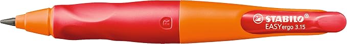 STABILO - EASYergo 3.15 - Ergonomic Mechanical Pencil - Right-Handed - Pack of 1 - Orange/Red with Sharpener