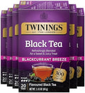 Twinings Blackcurrant Breeze Black Tea Individually Wrapped Bags, 20 Count (Pack of 6), Sweet, Tangy Taste, Caffeinated, Enjoy Hot or Iced, 120 Teabags
