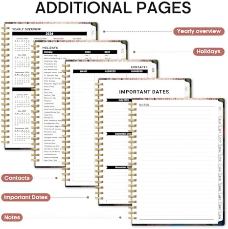 Planner 2026-2027, Monthly & Weekly Jul 2026-Jun 2027 Calendar Planner