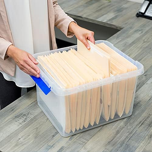 Fellowes Heavy Duty, Water Proof, Durable, Reinforced Corner, Comfortable Handle, Built-in Rail, Portable File Box (FEL0086201)