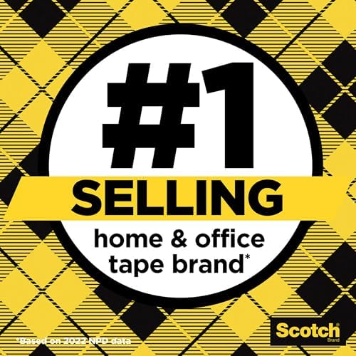 Scotch Permanent Double Sided Tape, Card Making and Holiday Scrapbooking Supplies, Alternative to Gift Wrap Tape for Wrapping Presents, 0.50 in. x 500 in., 6 Rolls with Dispensers