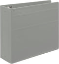 Carstens 4-Inch Heavy Duty 3-Ring Binder - Side Opening, Ash Gray, Durable Plastic, Precision No-Gap Rings, Waterproof Cover, No Pockets, Holds 600 Letter Sheets, BPA-Free, Made in USA (1842-3R)