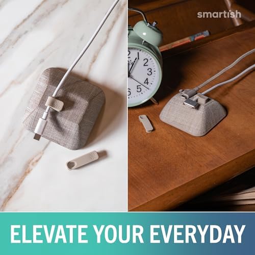 Smartish Magnetic Cord Holder, Cable Wrangler, Nightstand & Desk Organizer