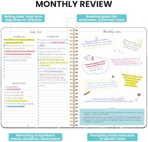 Monthly Planner 2026-2027, 18-Month Aesthetic Calendar, Jul 2026-Dec 2027
