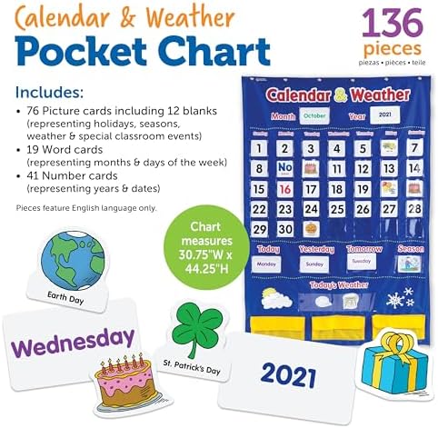 Learning Resources Calendar & Weather Pocket Chart