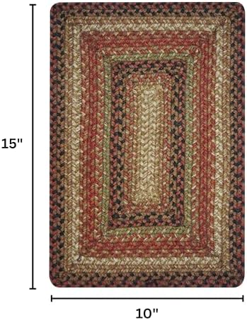 Homespice Gingerbread Jute Braided Table Mats, Rect 10x15 Set of 4