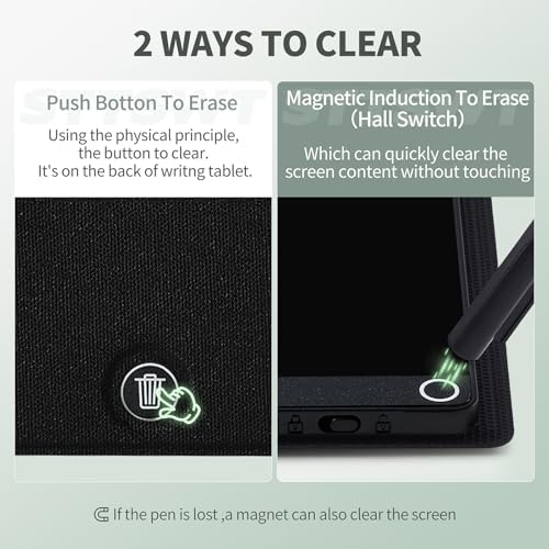 LCD Writing Tablet for Adults: 6.5 Inch Drawing Board with PU Leather Case